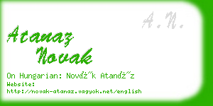 atanaz novak business card